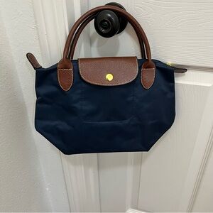 Navy and Brown Bag
